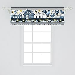 Ambesonne Farmhouse Window Valance, Modern