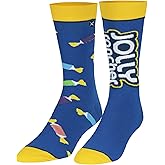 Odd Sox, Jolly Ranchers Split, Fun Graphic Print Crew Socks for Men, Large