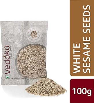 Amazon Brand - Vedaka Natural White Sesame Seeds (Til), 100g