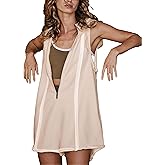 Lingjiazi Rompers for Women Athletic Workout Hooded Romper Sleeveless Zip-Front Jumpsuits Overalls with Pockets