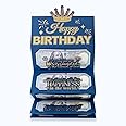 HOMANGA Birthday Money Envelope for Cash Gifts, Surprise Cash Envelope for Men Women Kids, Birthday Gift Card, Blue Gold Mone