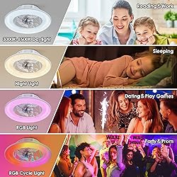 KAMLAM 360° Bladeless Ceiling Fan with RGB Color