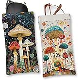 Mingdcdc Eyeglasses Sunglasses Case PU Soft Squeeze Top Glasses Pouch for Women Student,Floral Pattern Portable Anti Scratch