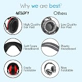 Nesofy Ear Defenders Children 26db Adjustable Foldable Red 3-16 Years view 5