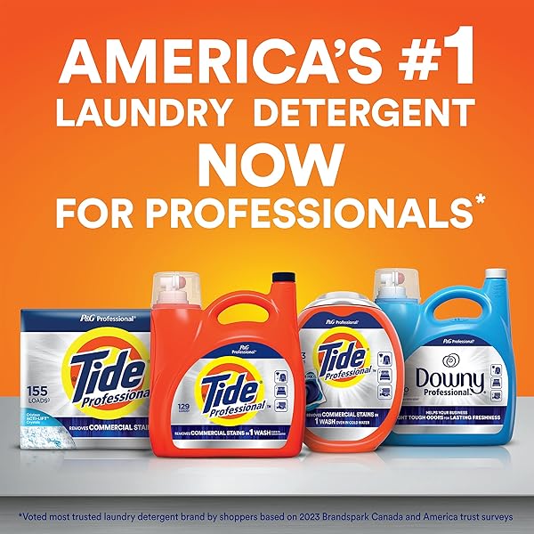 TIDE PROFESSIONAL COMMERCIAL LIQUID LAUNDRY DETERGENT, 80 LOADS, 105 FL OZ, FOR BUSINESS USE