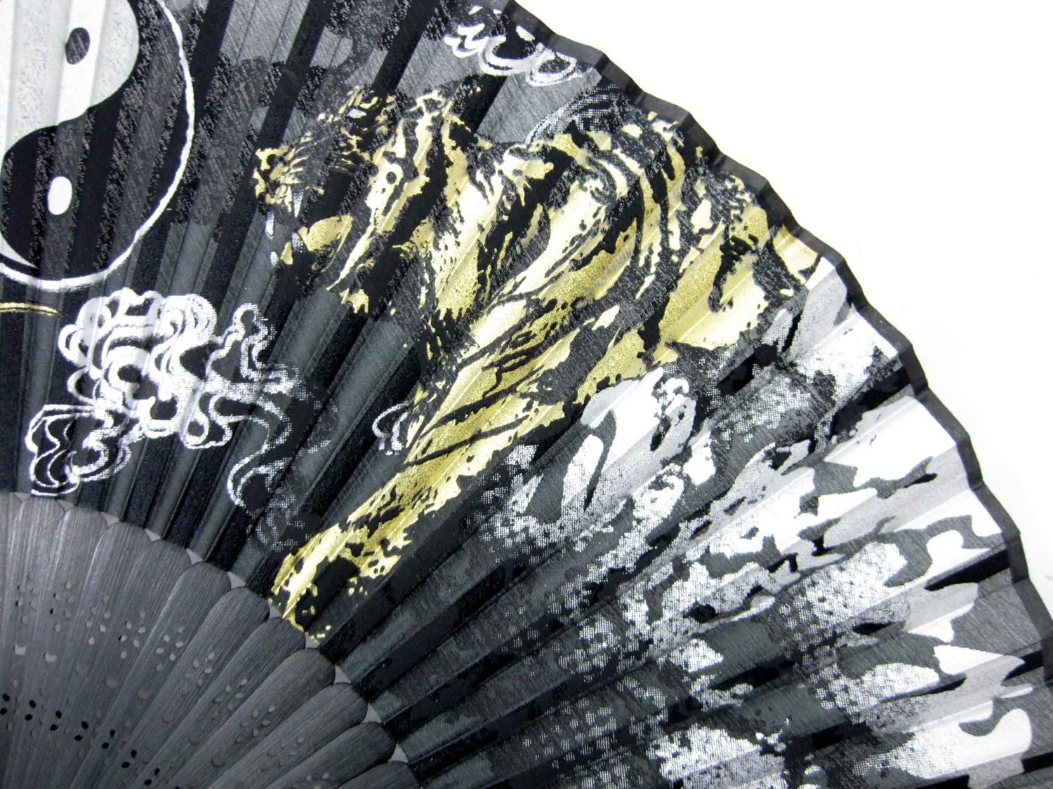 Silk Fan Yin Dragon and Tiger 504-548 - Image 4
