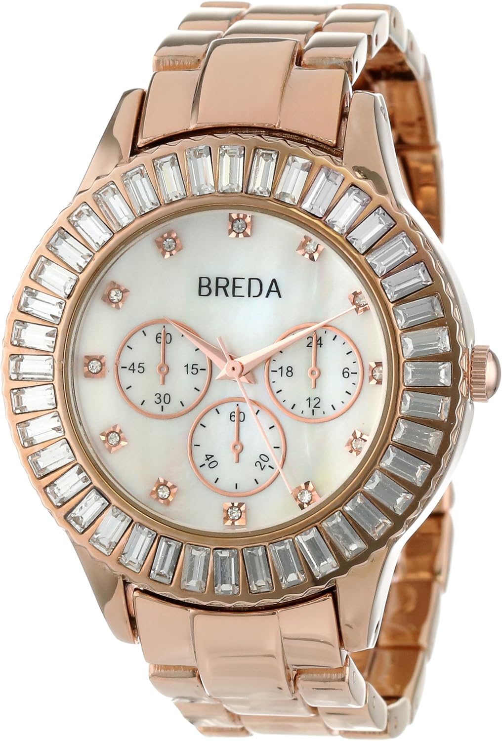 Breda Women's 2338rosegold Brandi Square Rhinestone