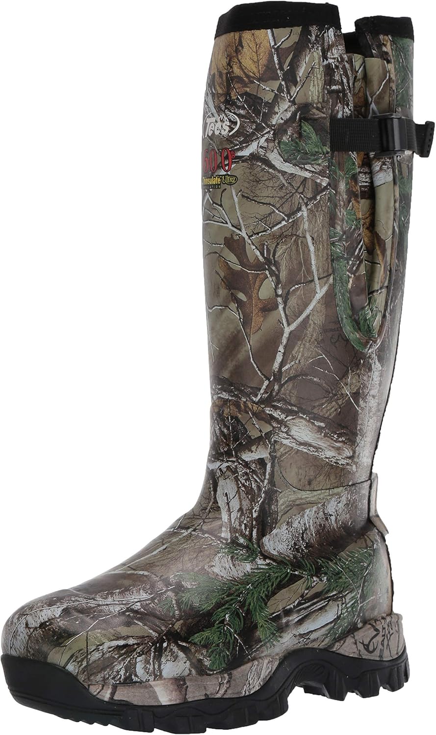 TECS 17in Men's Neoprene Realtree Camouflage Waterproof Hunting Boots for Men Aggressive