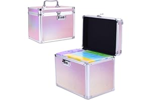 Buanson Security Lock Boxes (Aurora),Lockable Storage Box Medicine,Code Lock Box Jewelry,Combination Lock Box for Office,Cosmetic Storage Box