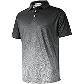 ELETOP Men's Golf Polo Shirts Short Sleeve Moisture Wicking Hawaiian Tropical Polos Performance Golf Shirts for Men Dry Fit
