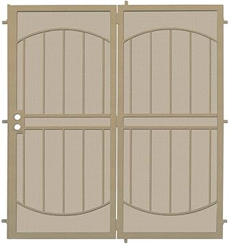 Arcada Patio 72 In X 80 In Tan Steel Security Door With Expanded