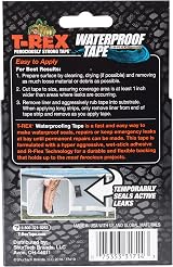 T-REX Waterproof Tape 48mm x 1.52cm R-Flex Adhesive view 2