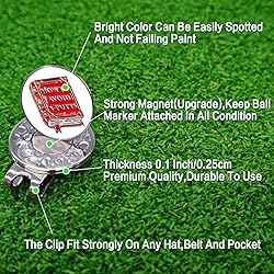 FINGER TEN Golf Ball Marker with Hat Clip Markers