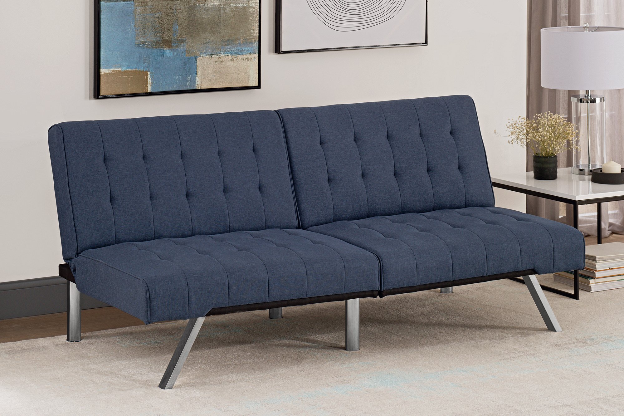 Dhp Emily Convertible Grey Linen Sofa Sleeper on Sale fastlisa.unibo.it