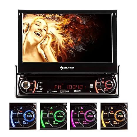auna MVD-240 • Autoradio • Moniceiver • Car-Radio • Car-HiFi • 18 cm (7') Touchscreen Display • DVD-Player • Bluetooth • USB-
