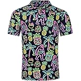 uideazone Mens Polo Shirts Short Sleeve Dry Fit 3D Print Moisture Wicking Funny Golf Shirt