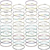 Liliaafar 50 Pcs Beaded Choker Necklace for Women Boho Seed Bead Choker Set Hawaiian Handmade Turquoise Beach Beads Necklace Chain Adjustable Colorful Cute Bohemian Chain for Women Jewelry