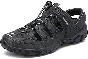 SAGUARO Men's Sport Sandals Adjustable Strap Closed Toe Outdoor Hiking Sandal Beach Water Shoes