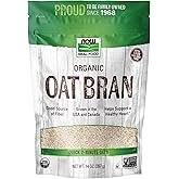 NOW Foods, Organic Oat Bran, Source of Fiber and Protein, USA Grown, Non-GMO Project Verified, 14-Ounce (Packaging May Vary)