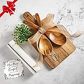 7Pcs Housewarming Gifts Kitchen Wooden Cutting Boards Set New Apartment Closing Gift for House Buyers Clients New Home Gift Ideas Hostess Gifts for Women Men Homeowner Couple Neighbor Hostess