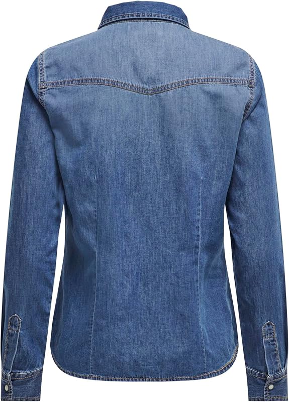 ONLALEXA L/S DNM Shirt FS Noos, Camicia da Donna Donna, Medium Blue Denim,