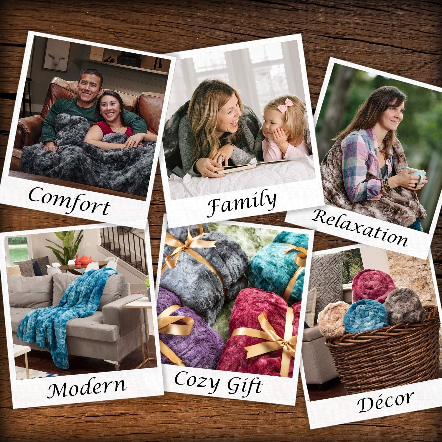 Chanasya Fuzzy Faux Fur Throw Blanket - Light Weight Blanket for Bed Couch and Living Room Suitable for Fall Winter and Spring (Queen) Grey: Home & Kitchen
