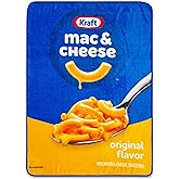 Kraft Macaroni and Cheese Plush Fleece Throw Blanket | Soft Polyester Cover for Sofa and Bed, Cozy Home Decor Room Essentials and Collectibles | 45 x 60 Inches