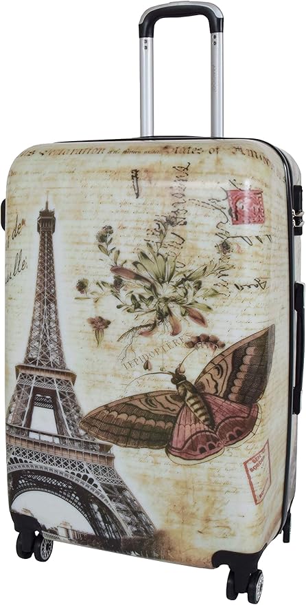 eiffel tower hard shell luggage