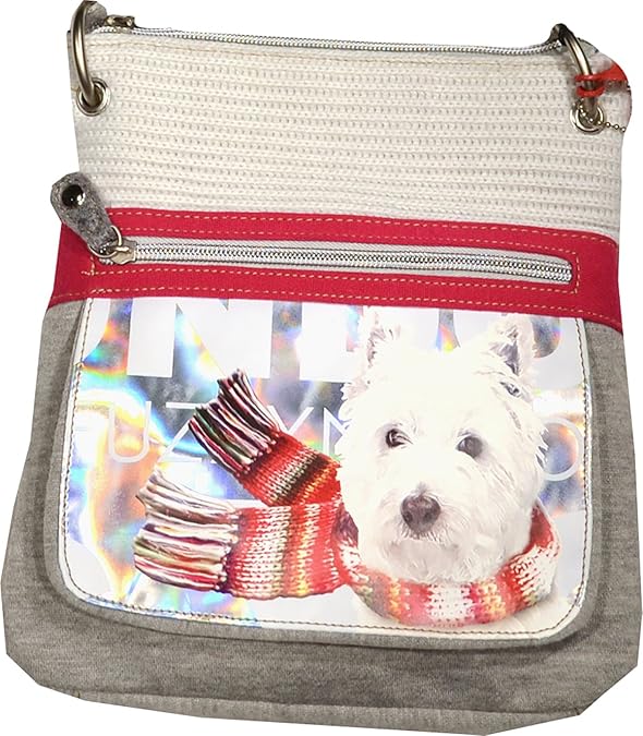 Fuzzy Nation Westie Dog Cross Body Messenger Women's Purse