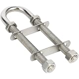 Hoffen Boat Stern Bow Eye U-Bolt - Stainless Steel Tie Down, 4.5\" Long, 3/8\" Diameter, 3500 Lb Load Capacity - View #3
