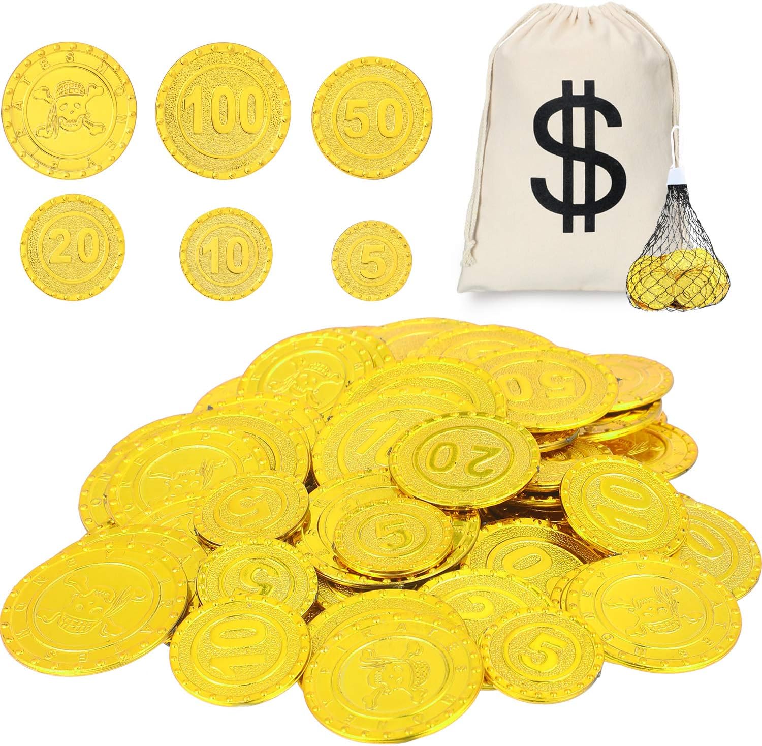 plastic play coins