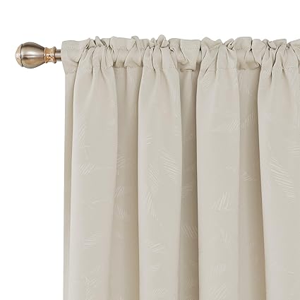 Deconovo Geometry Triangle Pattern Blackout Curtains Thermal