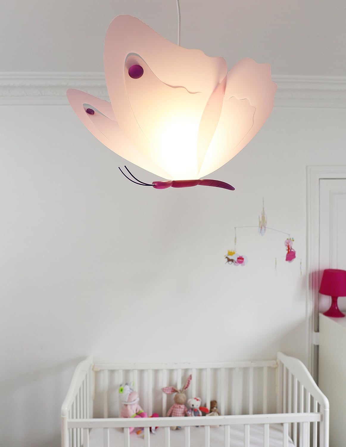 R M Coudert Lampe De Plafond Suspension Chambre Enfant Papillon Rose Lampes De Plafond Luminaires Eclairage Zwembaddebeemd Nl