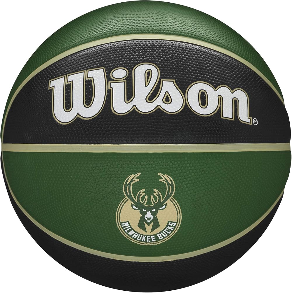 Wilson NBA Team Tribute Milwaukee Bucks Outdoor Size 7 Rubber Basketball
