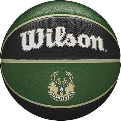Wilson NBA Team Tribute Milwaukee Bucks Outdoor Size 7 Rubber Basketball