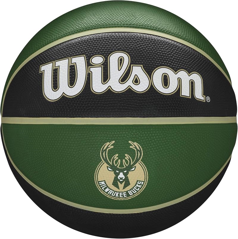 Wilson NBA Team Tribute Milwaukee Bucks Outdoor Size 7 Rubber Basketball