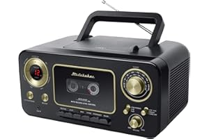 Studebaker SB2135BG Portable Stereo CD Player with AM/FM Radio and Cassette Player/Recorder (Black Gold)