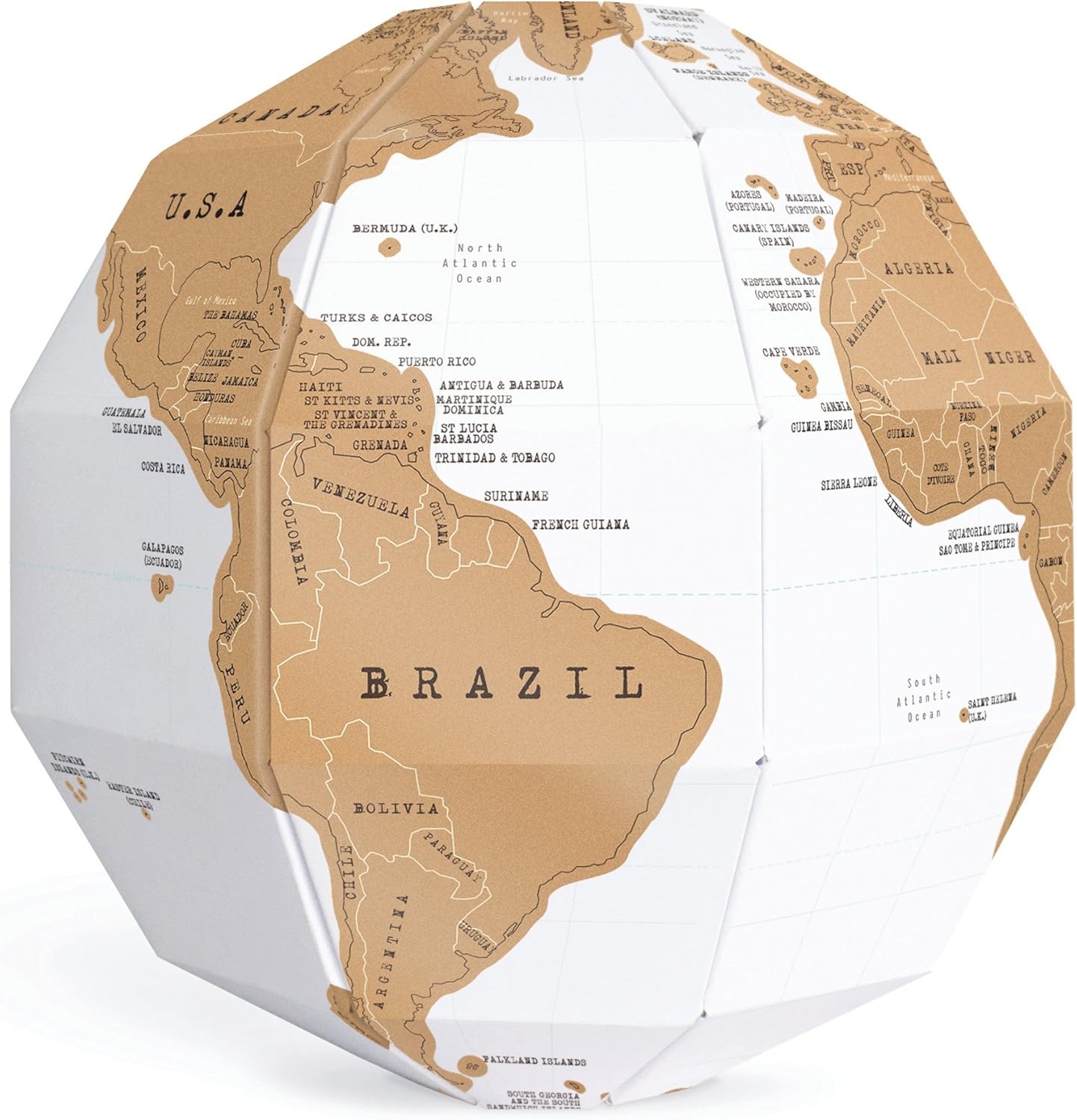 GLOBO mappamondo 3D SCRATCH GLOBE PERSONALISED 3D MAP Amazon.it Casa