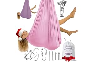 Bradoro Double Layer Reversible Sensory Swing | Outdoor and Indoor Swing for Kids and Adults Up to 260 lbs | Autism Cocoon Swing | Kids Sensory Swing Indoor | ADHD