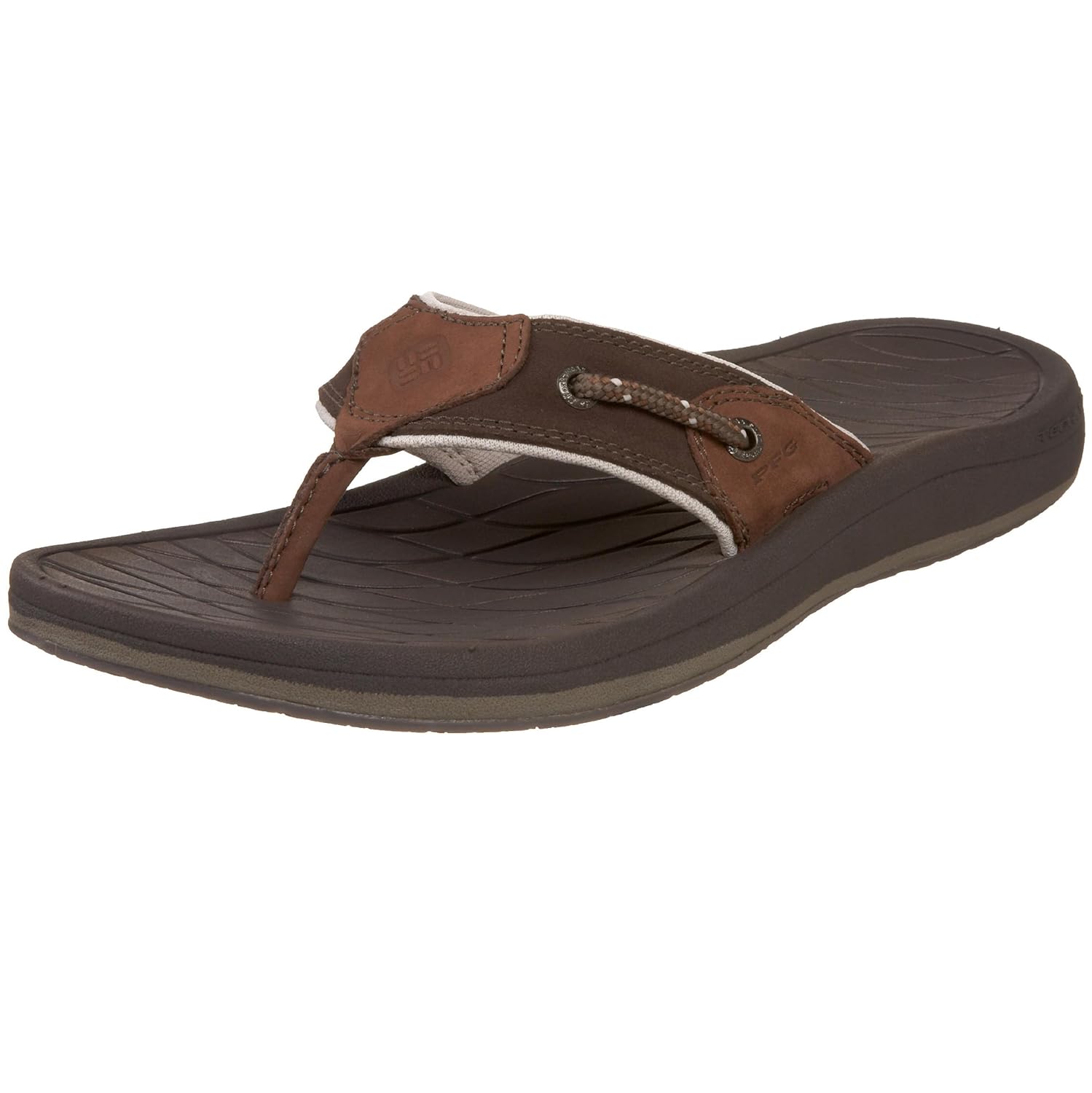 columbia men's leather flip flops