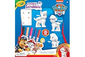Crayola Scribble Scrubbie PAW Patrol Figurine Playset, Customizable PAW Patrol Toys & Gifts for Toddlers, Reusable Coloring Activity, Ages 3+