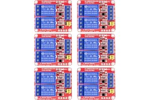 CenryKay DC 5V 2 Channel Relay Module with Isolated Optocoupler High and Low Level H/L Level Trigger Module Triggered by DC 5V(6PCS)