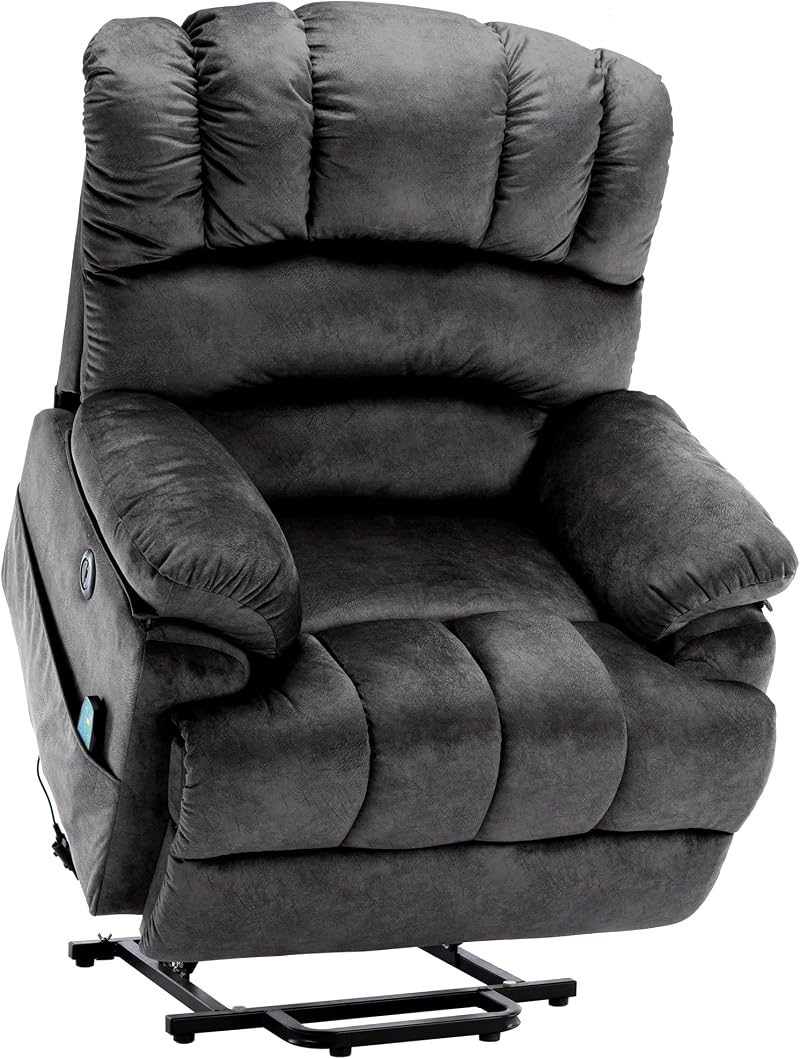 Merax Electric Power Lift Recliner Chair with Massage & Heat, Gray