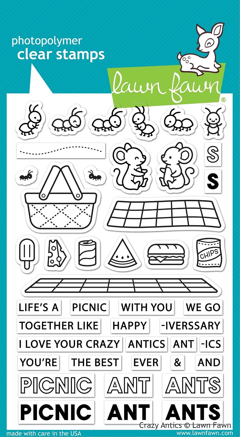 Lawn Fawn Clear Stamps 4"X6"-Crazy Antics