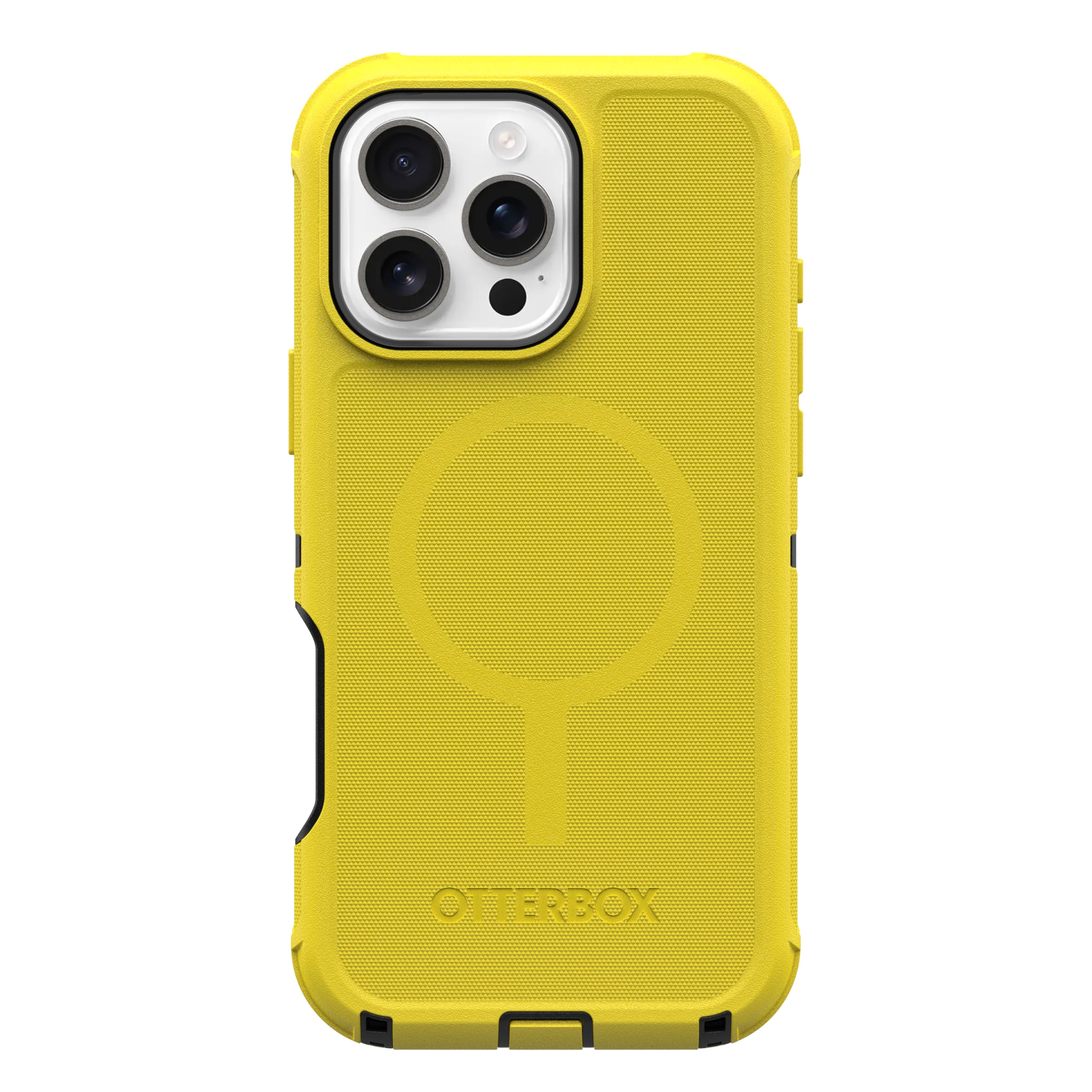 OtterBox iPhone 16 Pro Max (Only) Defender Series MagSafe Case - Night Reverse (Yellow & Black) - Case Only - Built-in Magnets, Screenless, Rugged & Durable, with Port Protection
