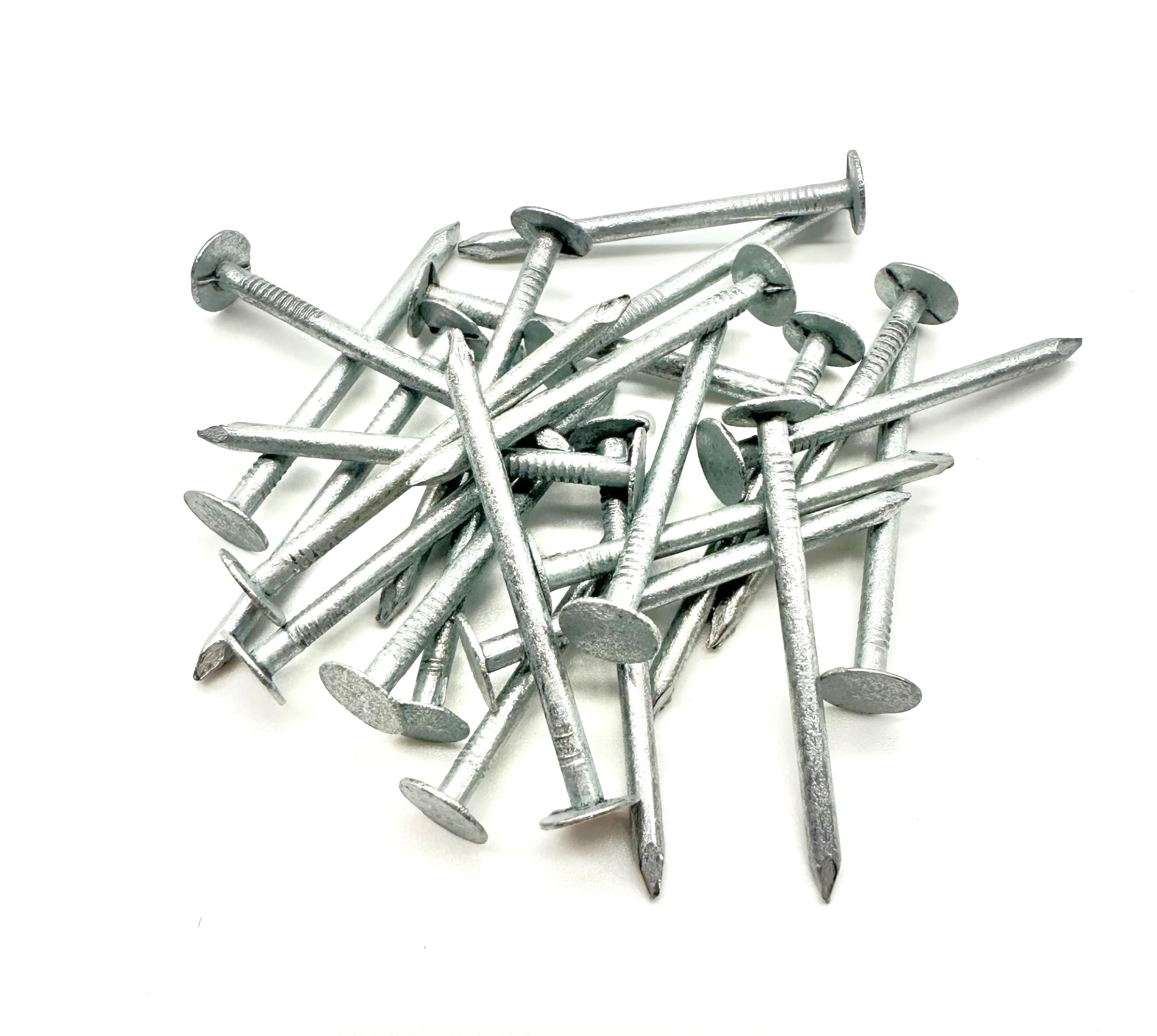 104PCS x 40mm Clout Nails Galvanised Large Head 200g Pack Roofing Felt Nails and Tacks for Sheds, Huts, Hutches.