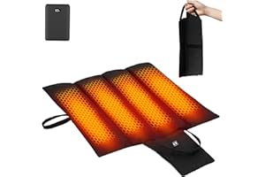 10000mAh Heated Seat Cushion Battery Operated - Foldable Portable USB Rechargeable Heating Seat Cushion, Upgraded Battery Pac