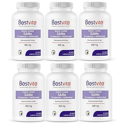 Same 400mg 180 Tablets6-Pack Premium Ingredient from Italy containing More Than 75% SS SAM-e, The Highest Active Level Available