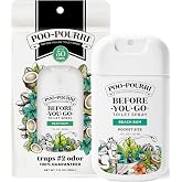 Poo-Pourri Before-You-Go Pocket Toilet Spray, Beach Bum, 1 Fl Oz | Travel Essentials On-The-Go Bathroom Odor Deodorizer with Essential Oils, Up to 50 Uses, TSA Approved, Coconut Orchid Scent