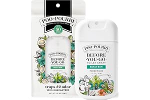 Poo-Pourri Before-You-Go Pocket Toilet Spray, Travel Essentials, Beach Bum, 1 Fl Oz, Up to 50 Uses, On-The-Go Bathroom Odor Deodorizer with Essential Oils, TSA Approved Size, Coconut Orchid Scent